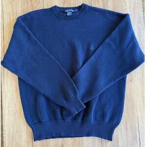 Vtg Navy Blue Nautica Chunky Sweater Size Large